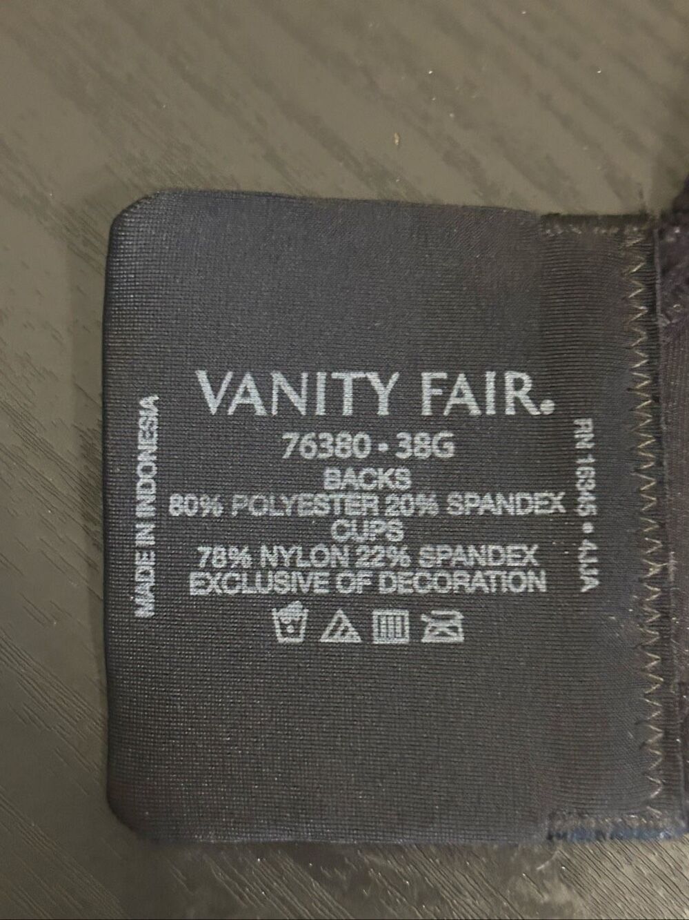 Vanity Fair Bra Size 38G - Picture 4 of 4